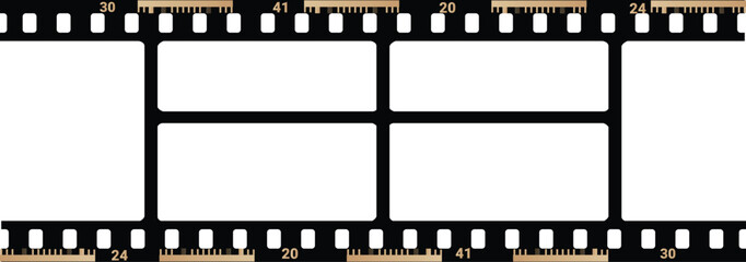 Film strip frame retro movie template – vintage cinematic vector border