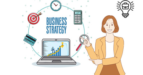 business woman with laptop