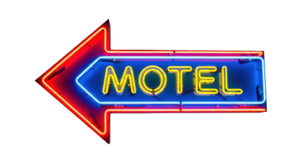 Neon Motel Sign: A Retro Roadside Attraction.