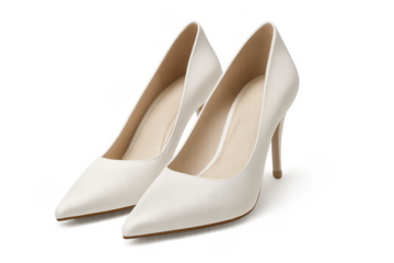 White high heel shoes representing elegance and formal fashion