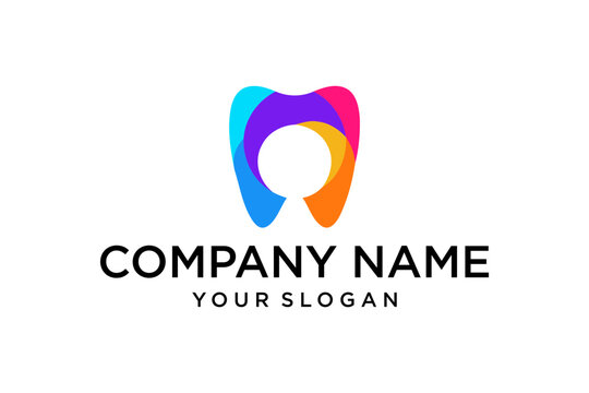 Colorful Abstract Dental Logo Design for Modern Dentistry Branding