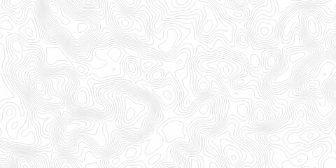 Minimal white line geometric grid outline curve counter map and wavy topography relief discovery area white, black line texture background.	

