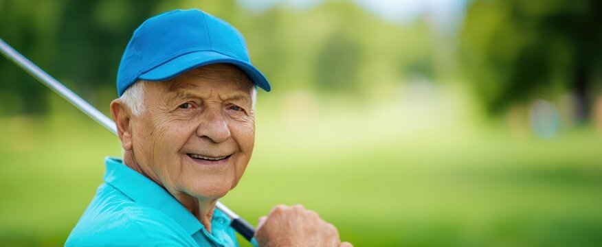 The Golfer Enjoying a Sunny Afternoon on a Lush Green Golf Course