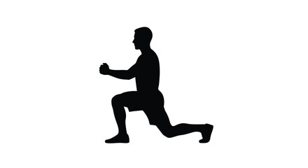 Abstract geometric shapes and lines in a dynamic composition with a distinctive silhouette