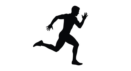 Abstract geometric shapes with a bold silhouette and vibrant color accents silhouette