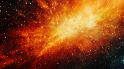 Cosmic Explosion - A Vibrant Display of Energy and Light in Deep Space.