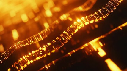 Golden abstract dna helix representing genetics and technology - Powered by Adobe