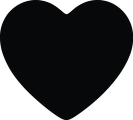 Black heart shape, a symbol of love and affection