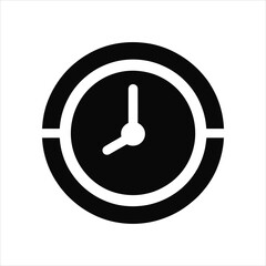 Minimalist Clock Icon with Single Tick Mark