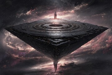 Floating Pyramid City In The Stars