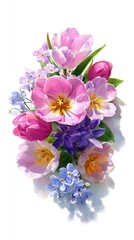 Colorful Spring Flower Bouquet Arrangement