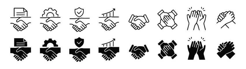 cogwheel, from, side., under, white, applause, description:, set, icon, with, partnership, document, black, business, solid, agreement, graph, rows., cooperation, including, trending, collection, nego