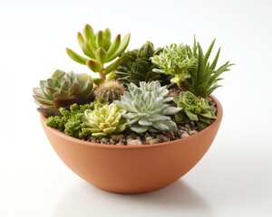 Terracotta Succulent Arrangement In Bowl