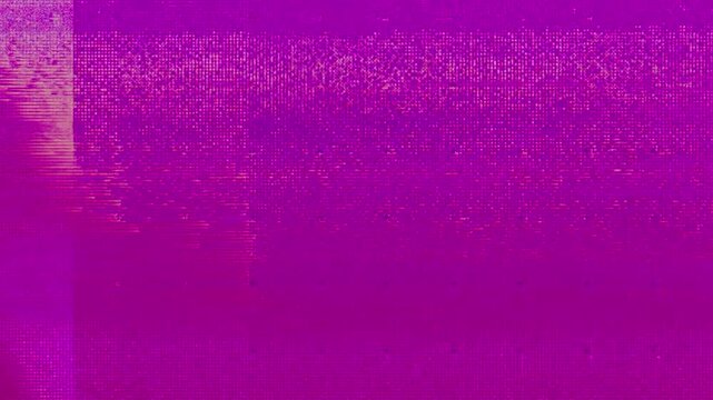 Pink Glitch Background 4K Pixelated Static Noise Animated Interference Motion Graphics