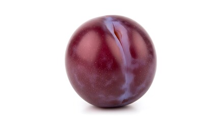 Obraz premium A single ripe plum isolated on white background