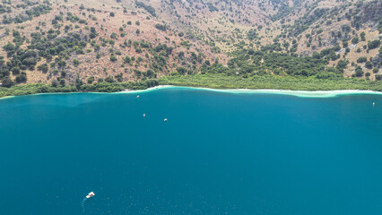 Jump into the sweet water lake called Kournas which is located at the island of Crete