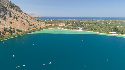 Jump into the sweet water lake called Kournas which is located at the island of Crete