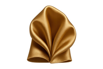 Golden silk pocket square accessory for formal dressing
