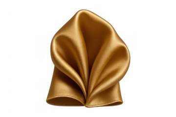 Golden silk pocket square accessory for formal dressing