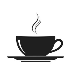 silhouette vector of a cup of tea art