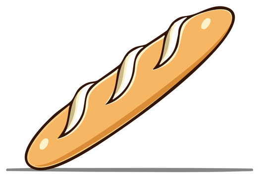 Freshly Baked Long French Bread Loaf with Golden Crust and Signature Slits