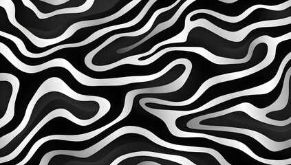 Full seamless wallpaper for zebra and tiger stripes animal skin pattern. Black and white design for textile fabric printing. Fashionable and home design fit.