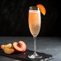 Vibrant Pink Cocktail with Lemon Zest