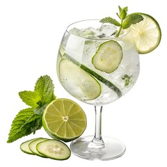 Stylish Pink Martini Cocktail Drink with Citrus