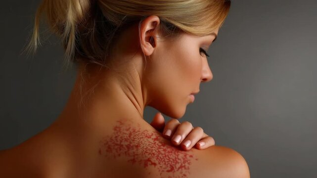 The shingles virus causes blisters and an excruciating rash on the back.