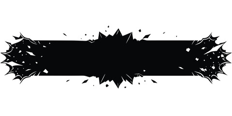 Explosive shatter effect grunge comic element dynamic graphic design background frame banner
