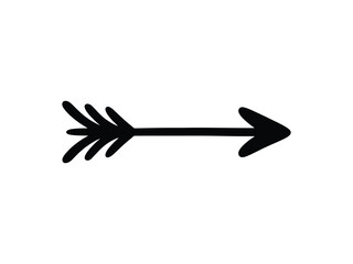 A classic black arrow, pointing right, perfect for directional signage, wayfinding systems, or adding a clear visual cue to designs