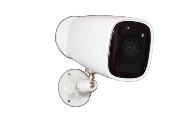 une caméra de vidéo surveillance sur fond transparent.
