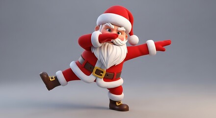 Festive Celebration Funny Santa Claus Dabbing for Christmas and Winter Holidays Greeting Concept wit.jpg
