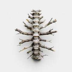 Wooden spine with branches