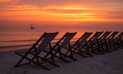 Sunset beach chairs