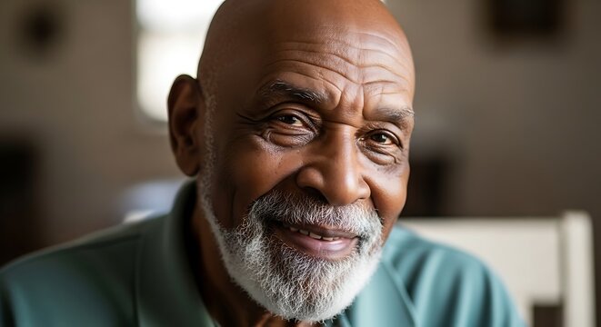 Portrait of a happy older black man with a kind smile and welcoming presence showing wisdom and cont.jpg