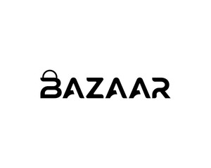 Bazaar Shopping Bag Logo  Modern Ecommerce Branding