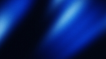 Blue black abstract background with dark grainy noise texture, shine bright light glow poster header wallpaper banner backdrop design