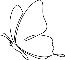 Butterfly outline vector illustration icon 