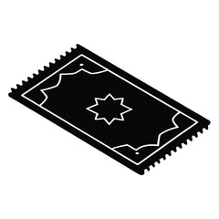 textured carpet vector icon on white