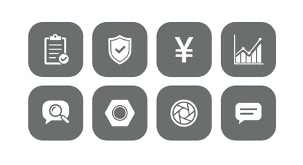 Vector icon collection of business and finance icons