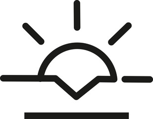 Sunrise sunset icon, Sunrise and sunset icon, black and white