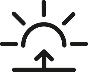 Sunrise sunset icon, Sunrise and sunset icon, black and white
