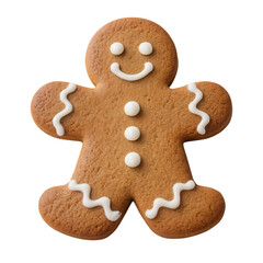 christmas gingerbread cookies isolated on a transparency background