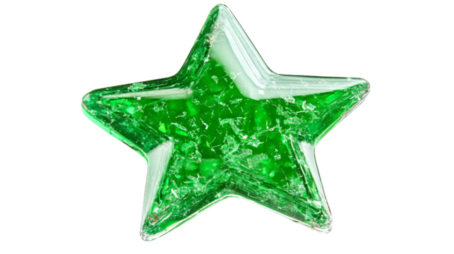 Green Glitter Star Decoration Transparent Background
