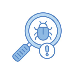 Fototapeta premium Bug Analysis vector icon