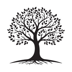 Obraz premium Tree icon silhouette