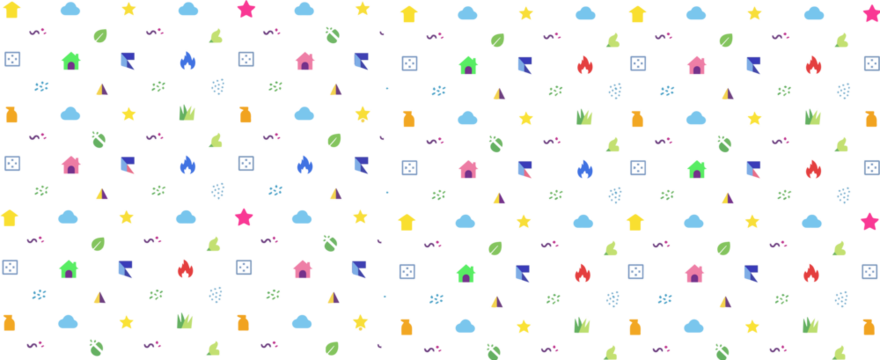 Vibrant Geometric Celebration with Stars, Circles, and Colorful Arcs theme on a Transparent Backgroound