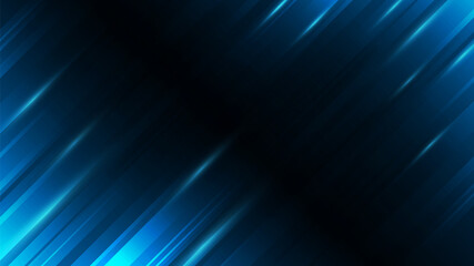 Layered geometric patterns create a dynamic abstract background in shades of blue.