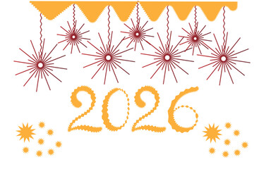 happy new year celebration background with snowflake